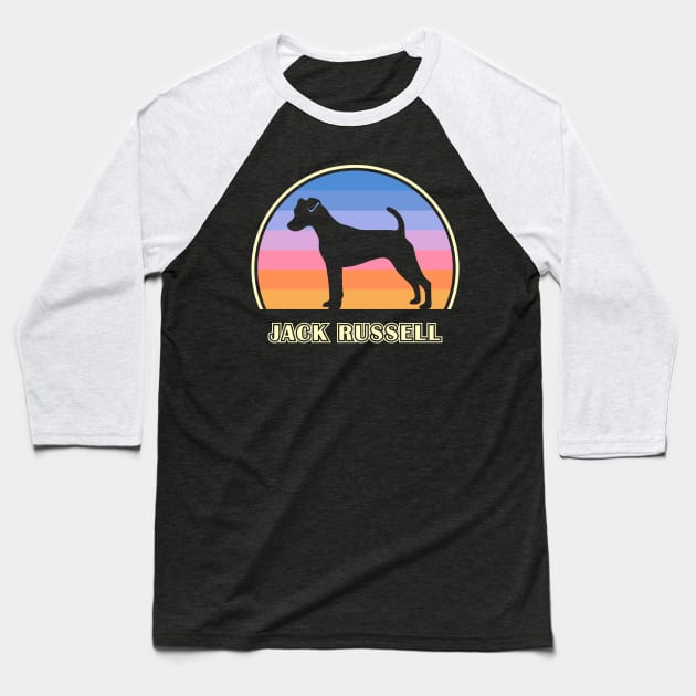 Jack Russell Terrier Vintage Sunset Dog Baseball T-Shirt by millersye